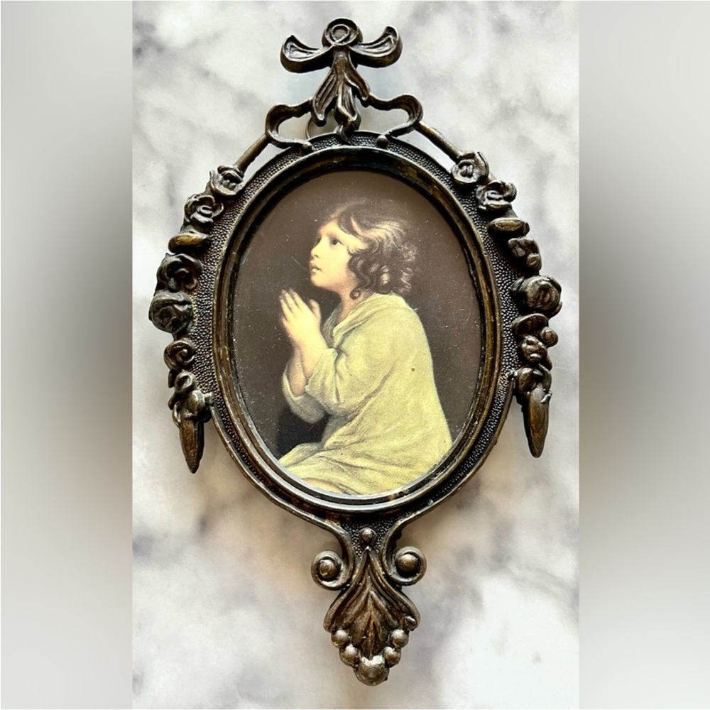 Vintage Bronze Oval Wall Decor 2 pictures made in Italy